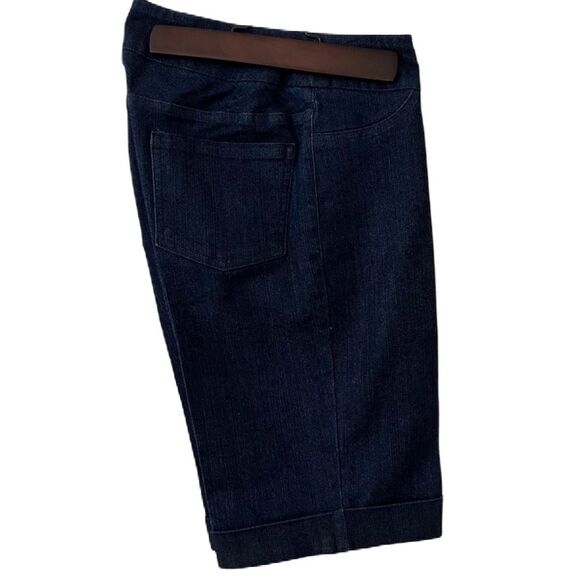 Soft Surroundings PXS Shorts Womens Pull Up Bermuda Blue Jean Tummy Control - Picture 1 of 12